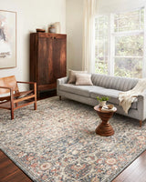Loloi Saban Sab-02 Blue/Spice Rugs - room scene 2