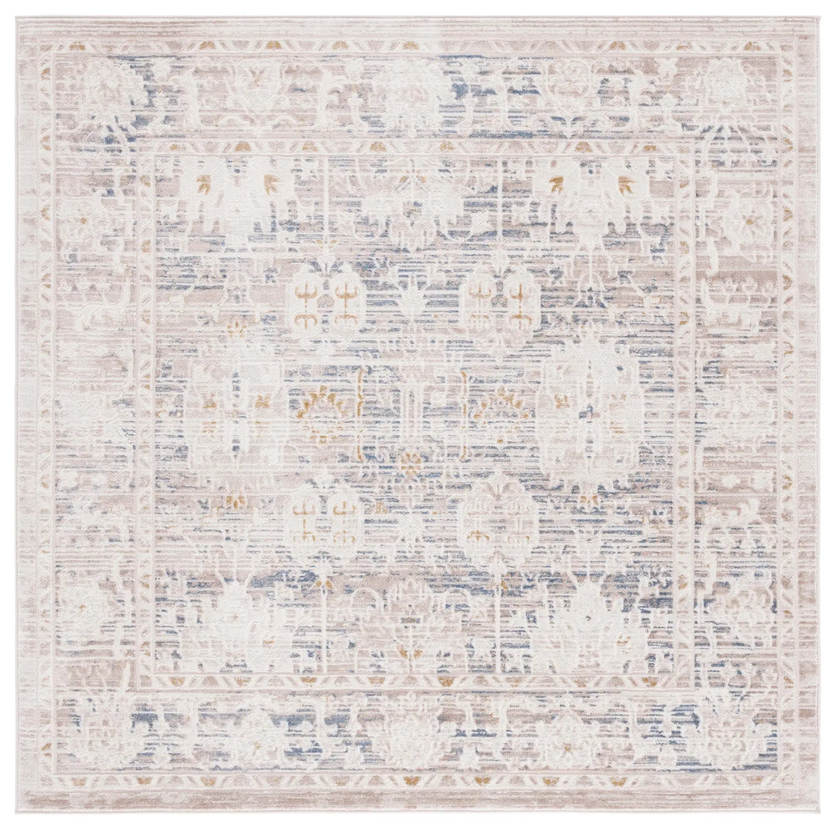 Safavieh Prestige 6'-7" x 6'-7" Rug in Beige / Blue