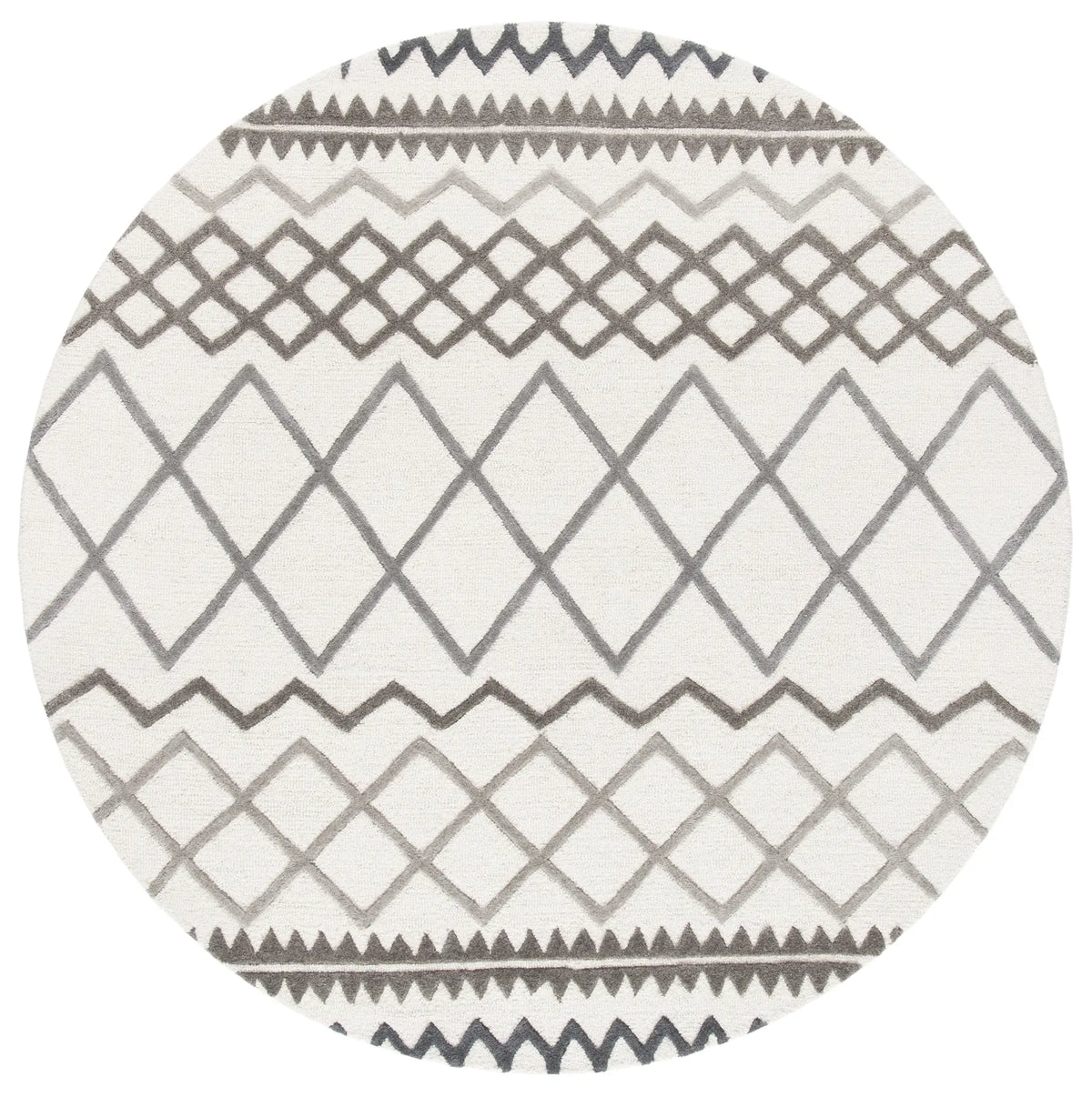 Safavieh Glamour 6'-0" x 6'-0" Rug in Ivory / Grey