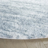 Safavieh Tahoe Shag 6'-7" x 6'-7" Rug in Blue / Ivory