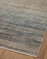 Loloi Soho Soh-02 Earth/Multi Rug - angled corner on wood