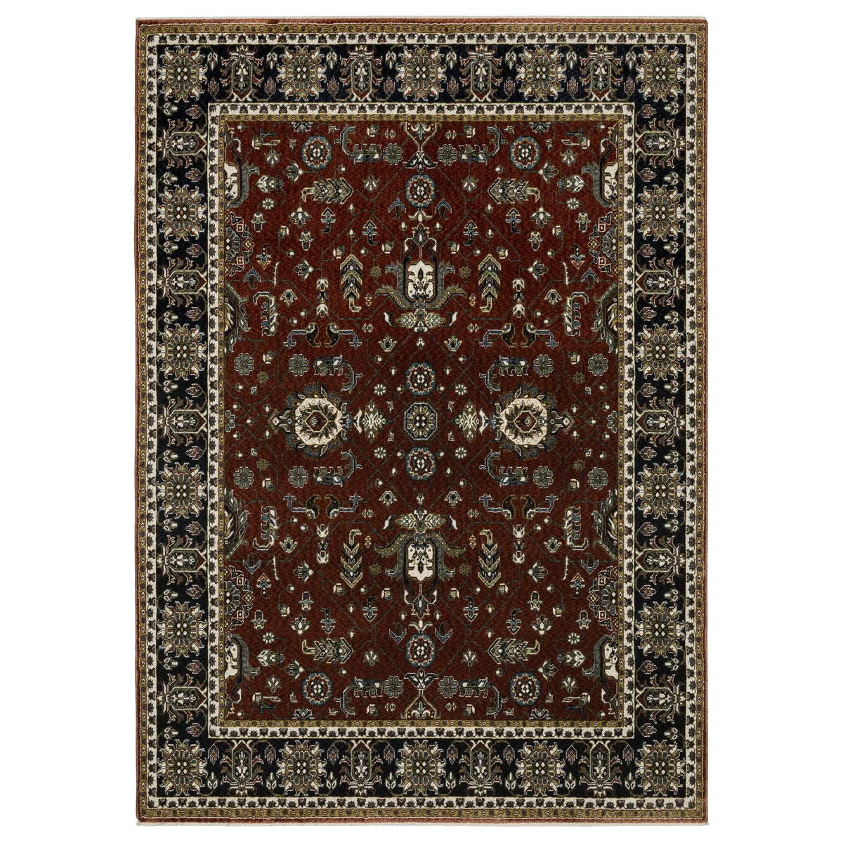 Oriental Weavers Sphinx Vivian VI05X Navy Rugs - main flat