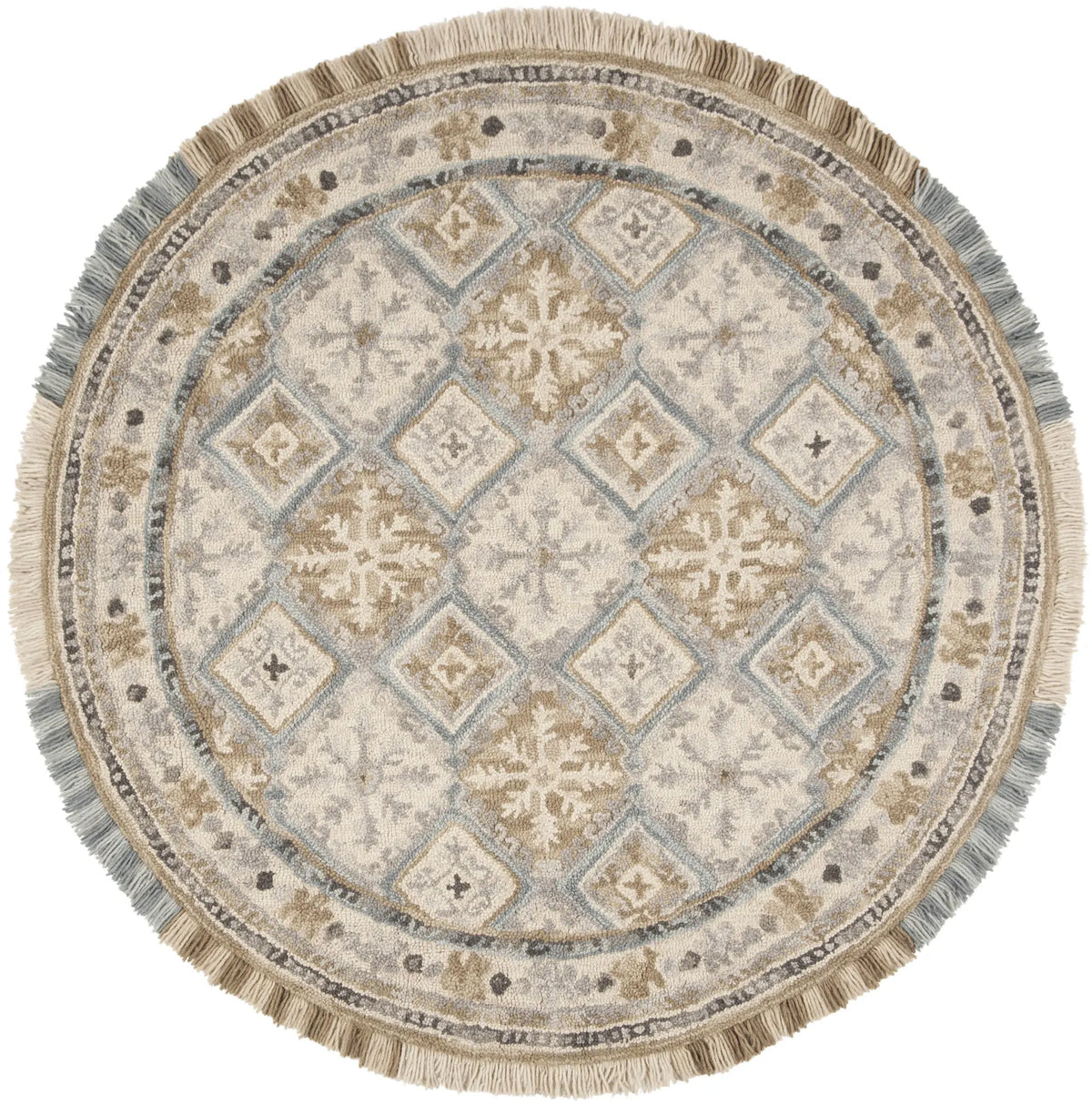Safavieh Blossom 6'-0" x 6'-0" Rug in Beige / Light Blue