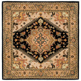 Safavieh Heritage 6'-0" x 6'-0" Rug in Black / Gold