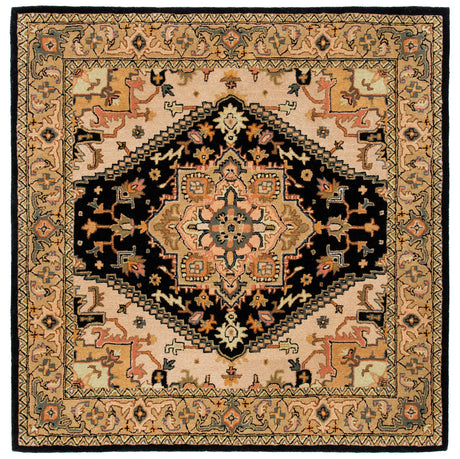 Safavieh Heritage 6'-0" x 6'-0" Rug in Black / Gold