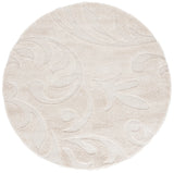 Safavieh Florida Shag 6'-7" x 6'-7" Rug in Creme / Creme