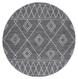 Safavieh Kilim 6'-0" x 6'-0" Rug in Charcoal / Ivory