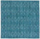 Safavieh Courtyard 6'-7" x 6'-7" Rug in Turquoise / Blue
