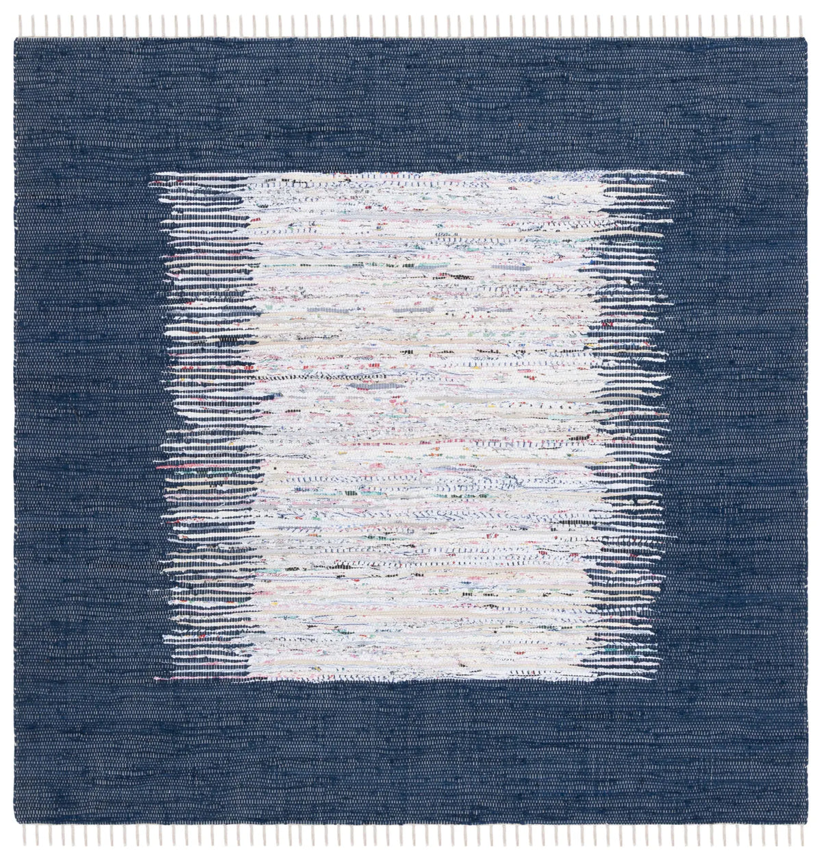 Safavieh Montauk 6'-0" x 6'-0" Rug in Ivory / Navy