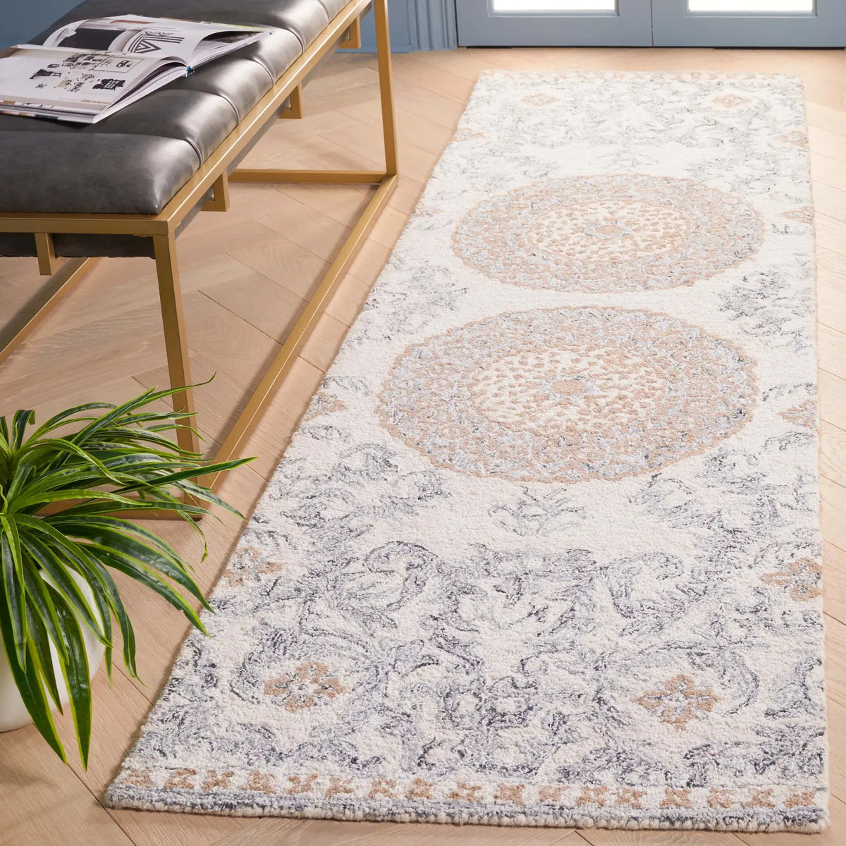Safavieh Marquee 2'-3" x 8'-0" Rug in Beige / Grey