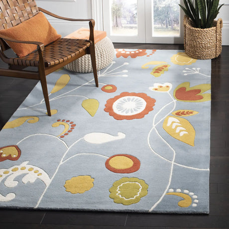 Safavieh Soho 3'-6" x 5'-6" Rug in Light Blue / Multi