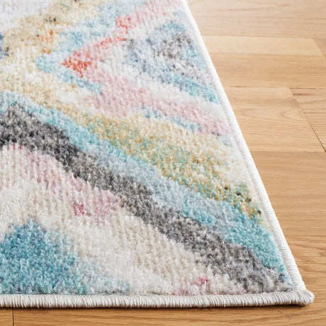 Safavieh Phoenix 500 4'-5" x 6'-5" Rug in Blue / Red