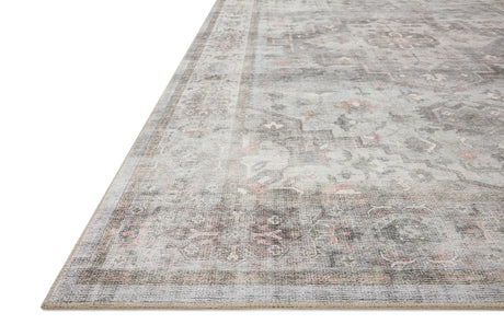 Loloi Heidi Hei-02 Dove/Blush Rugs - rug corner