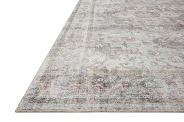 Loloi Heidi Hei-02 Dove/Blush Rugs - rug corner