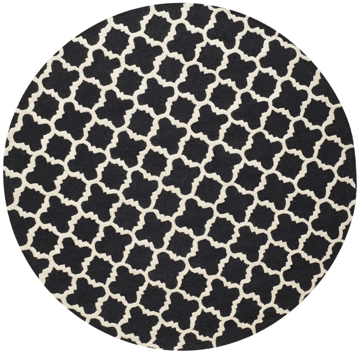 Safavieh Cambridge 6'-0" x 6'-0" Rug in Black / Ivory
