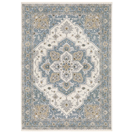 Oriental Weavers Sphinx Maharaja 051F1 Blue/ Ivory Rug - main flat
