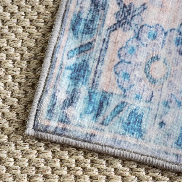 Safavieh Martha Stewart Washable 5'-0" x 7'-0" Rug in Grey / Turquoise