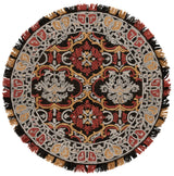 Safavieh Blossom 6'-0" x 6'-0" Rug in Charcoal / Red