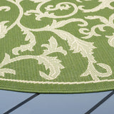 Safavieh Courtyard 6'-7" x 6'-7" Rug in Olive / Natural