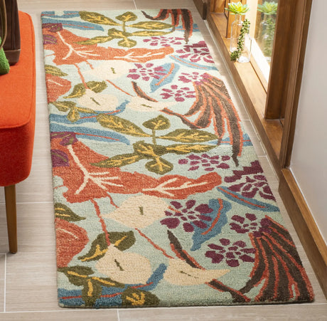 Safavieh Blossom 2'-6" x 12'-0" Rug in Blue / Multi