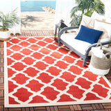 Safavieh Courtyard 5'-3" x 7'-7" Rug in Red / Bone