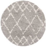 Safavieh Pro Lux Shag 400 6'-7" x 6'-7" Rug in Grey / Cream