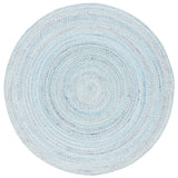 Safavieh Braided 6'-0" x 6'-0" Rug in Blue / Grey