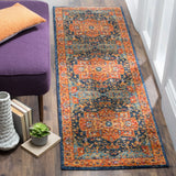 Safavieh Evoke 2'-2" x 11'-0" Rug in Blue / Orange