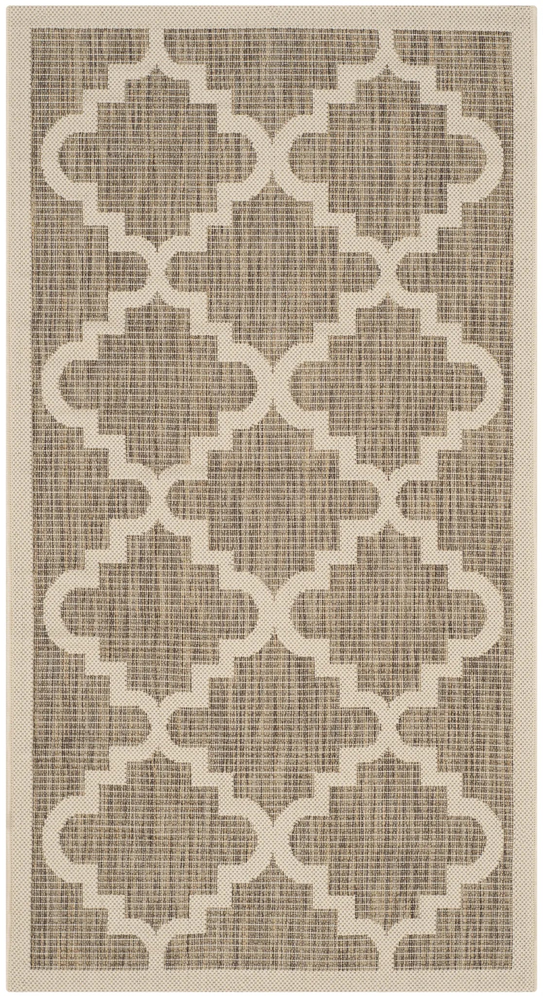 Safavieh Courtyard 2'-7" x 5'-0" Rug in Brown / Beige