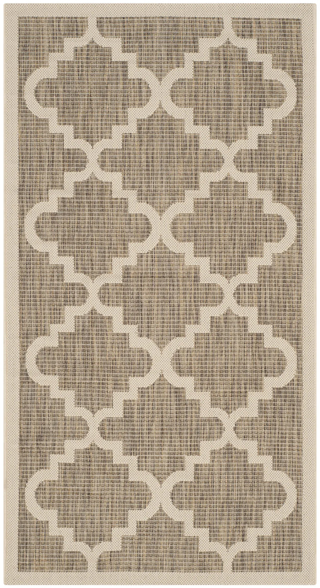 Safavieh Courtyard 2'-7" x 5'-0" Rug in Brown / Beige