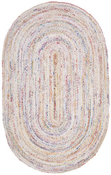 Safavieh Braided 5'-0" x 8'-0" Rug in Ivory / Multi