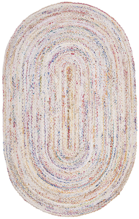 Safavieh Braided 5'-0" x 8'-0" Rug in Ivory / Multi