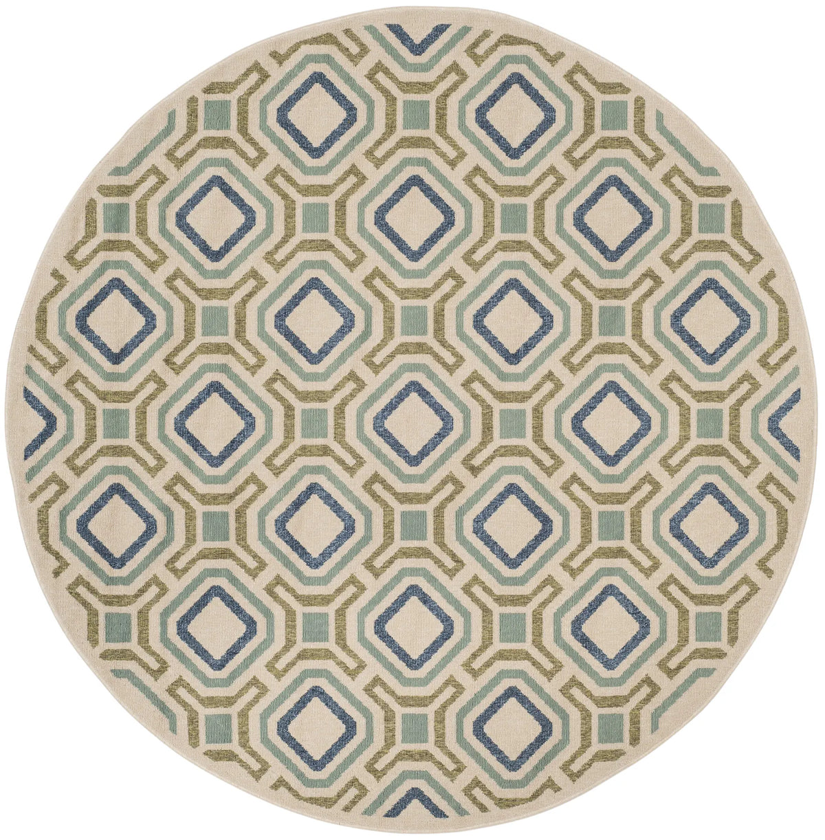 Safavieh Veranda 6'-7" x 6'-7" Rug in Cream / Green