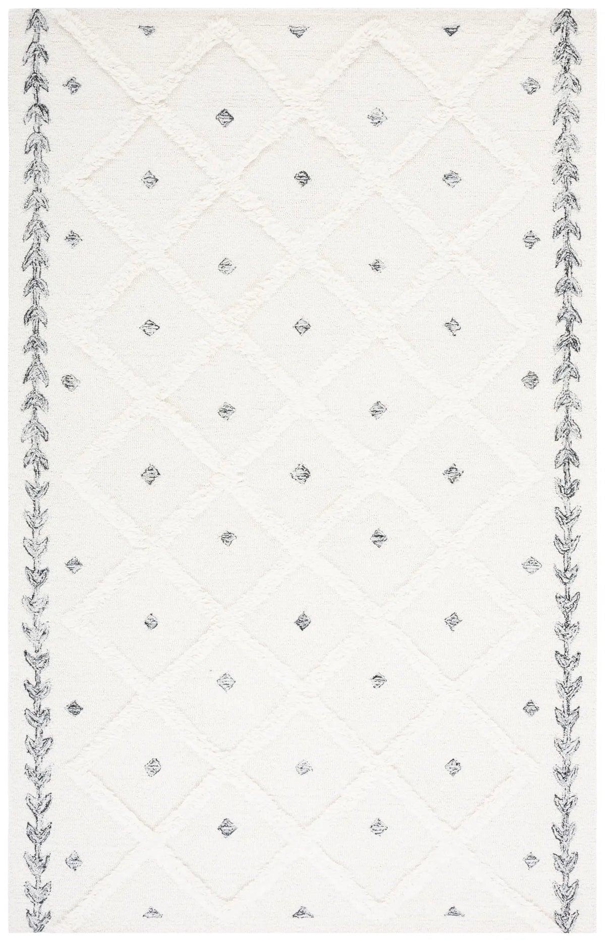 Safavieh Casablanca 4'-0" x 6'-0" Rug in Ivory / Black