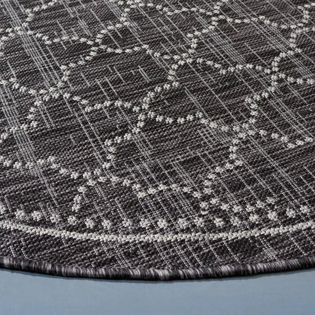 Safavieh Courtyard 6'-7" x 6'-7" Rug in Black / Grey