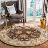Safavieh Bergama 6'-0" x 6'-0" Rug in Brown / Ivory