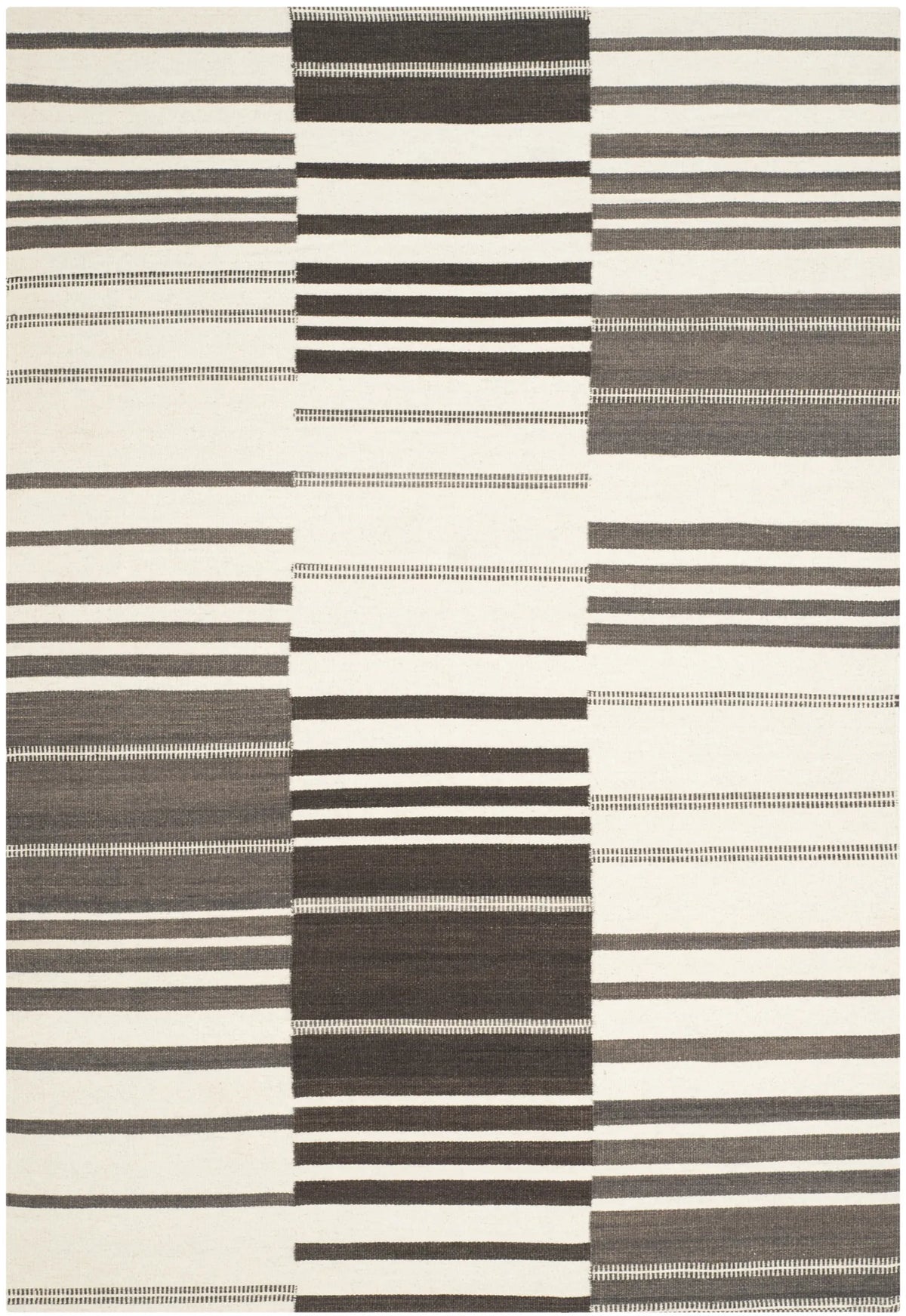 Safavieh Kilim 5'-0" x 8'-0" Rug in Dark Brown / Ivory