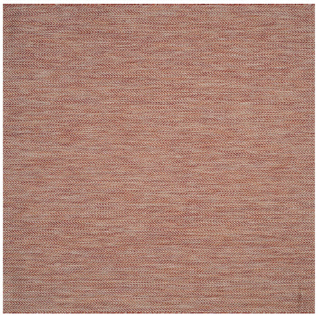 Safavieh Courtyard 6'-7" x 6'-7" Rug in Red / Beige