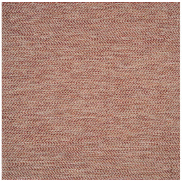 Safavieh Courtyard 6'-7" x 6'-7" Rug in Red / Beige