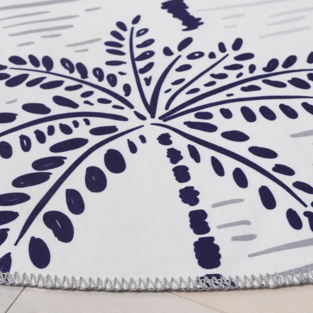 Safavieh Malibu 6'-0" x 6'-0" Rug in Ivory / Navy