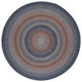 Safavieh Braided 5'-0" x 5'-0" Rug in Grey / Brown
