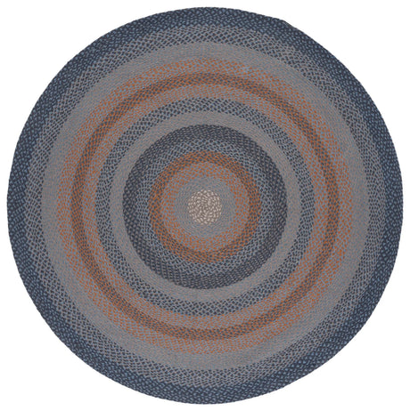 Safavieh Braided 5'-0" x 5'-0" Rug in Grey / Brown