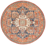 Safavieh Journey 6'-7" x 6'-7" Rug in Rust / Blue Ivory