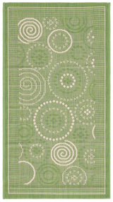 Safavieh Courtyard 2'-0" x 3'-7" Rug in Olive / Natural