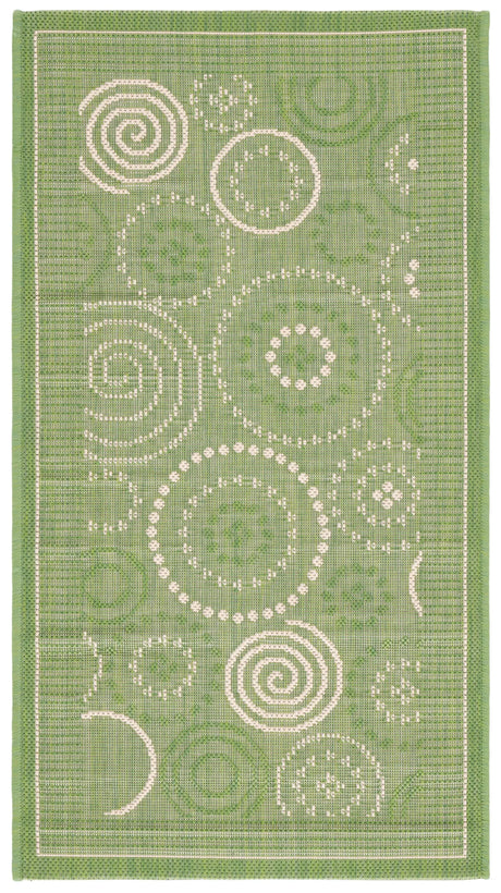 Safavieh Courtyard 2'-0" x 3'-7" Rug in Olive / Natural