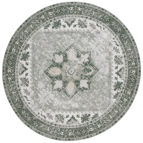 Safavieh Tucson 5'-0" x 5'-0" Rug in Dark Sage / Ivory