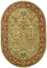Safavieh Persian Legend 4'-6" x 6'-6" Rug in Light Green / Rust