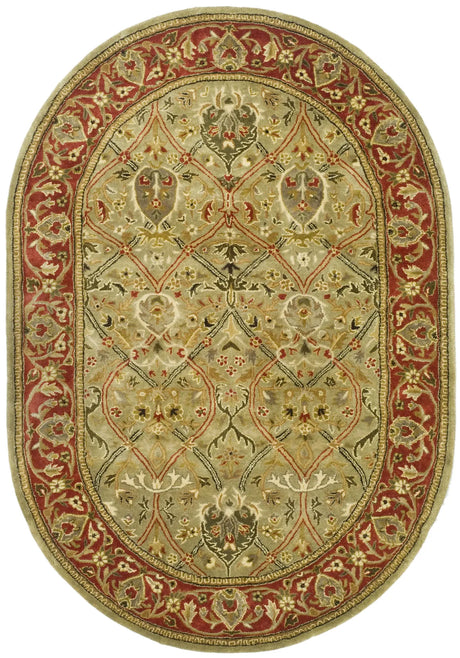 Safavieh Persian Legend 4'-6" x 6'-6" Rug in Light Green / Rust