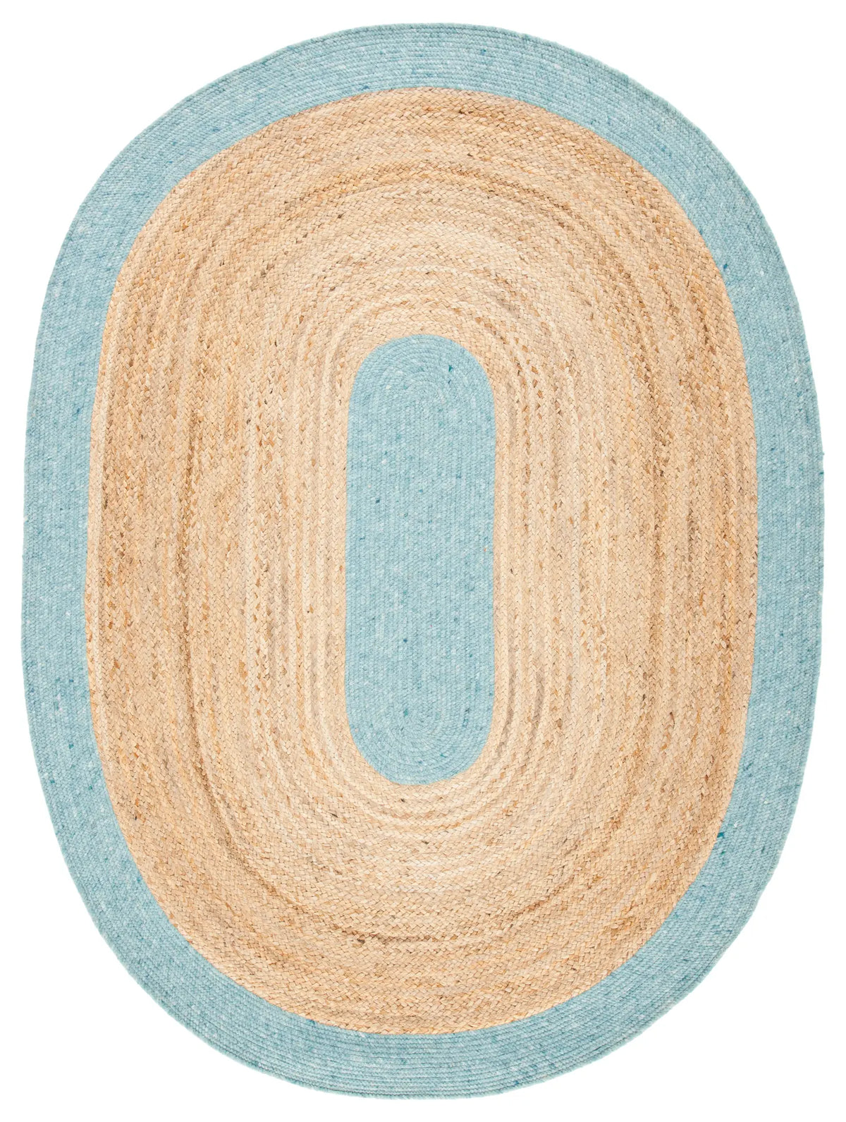 Safavieh Braided 5'-0" x 7'-0" Rug in Blue / Natural