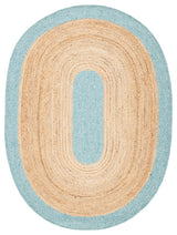 Safavieh Braided 5'-0" x 7'-0" Rug in Blue / Natural